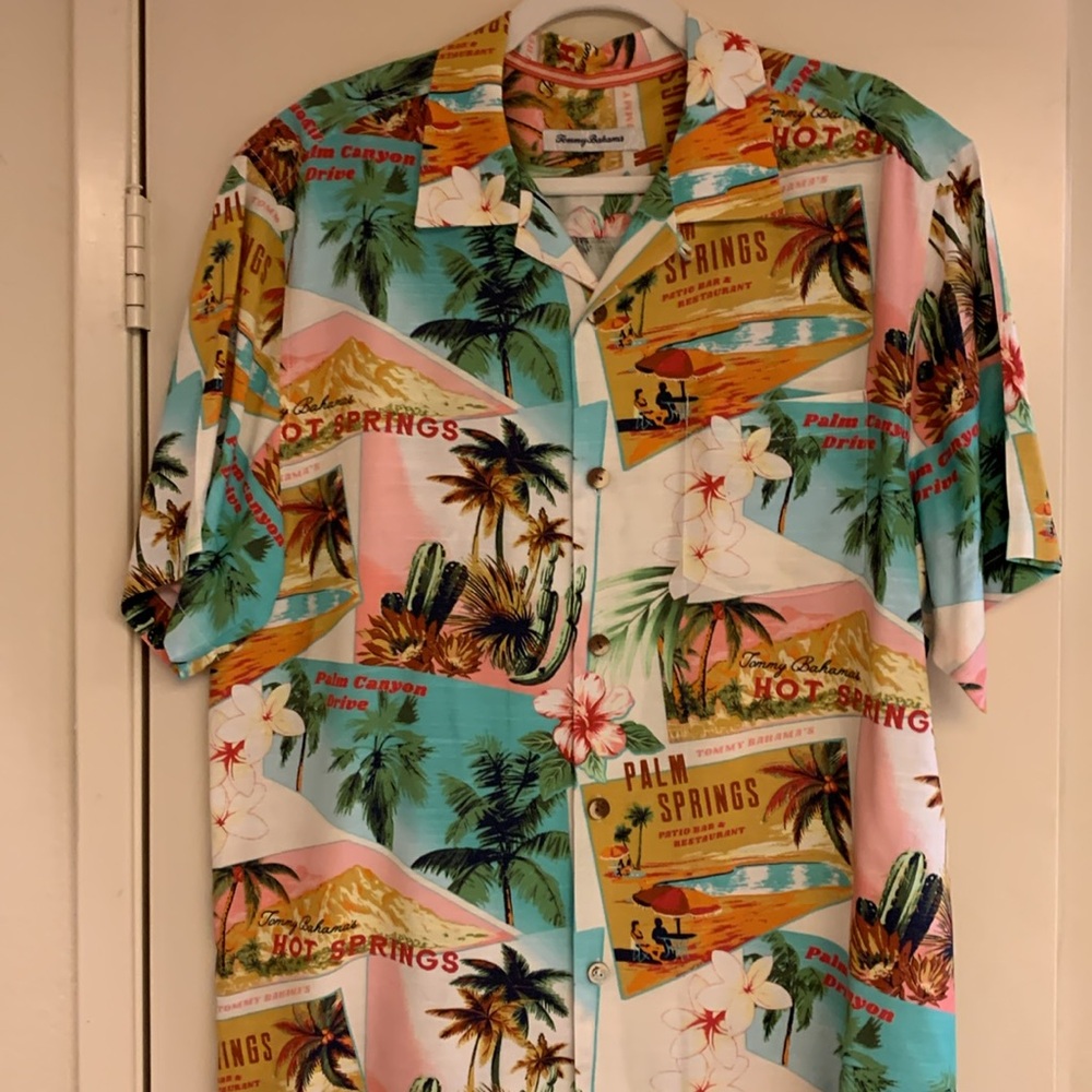 Tommy Bahama Multicolor Tropical Shirt Palm Springs !!!